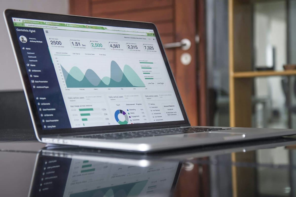 An order dashboard open on a laptop